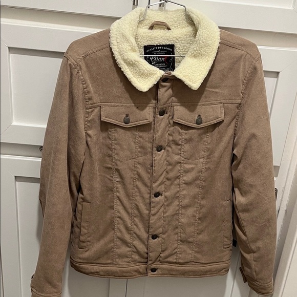 beautiful giant Other - Trucker Brown Sherpa-Collar Jacket!